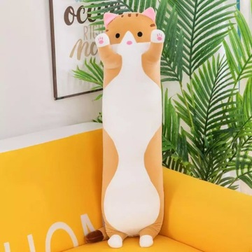 ПУШИСТЫЙ МАСКОТ ПЛЮШЕВАЯ ИГРУШКА ДЛИННЫЙ КОТ LUCEK ИГРУШЕЧНАЯ ПОДУШКА 90см БОЛЬШАЯ ПОЛЬША