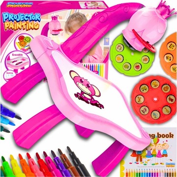 ПРОЕКТОР ДЛЯ ОБУЧЕНИЯ РИСОВАНИЮ КРЕАТИВНЫЙ РОЗОВЫЙ ДЛЯ ДЕТЕЙ В ПОДАРОК