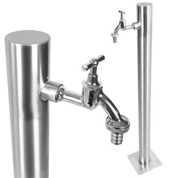 Słupek POBÓR Wody Kranik do węża 3/4 STAL Aquabin | KRAN do wody