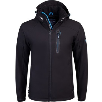 МУЖСКАЯ КУРТКА СОФТШЕЛЛ С КАПЮШОНОМ, ВЕСЕННЯЯ, ВОДОНЕПРОНИЦАЕМАЯ / XL