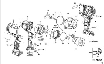КОРПУС DEWALT N371919 ДЛЯ DCF897
