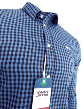 Koszula Męska Tommy Hilfiger Regular Fit w Kratkę Koszula Męska Casual r. S