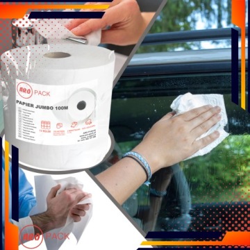 Бумажные полотенца Aro-Pack, 60 м, 6 рулонов, 2 Вт, целлюлозное белое бумажное полотенце