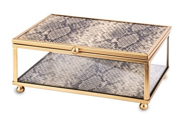 SZKATUŁKA SZKLANA POJEMNIK NA BIŻUTERIĘ NA PREZENT