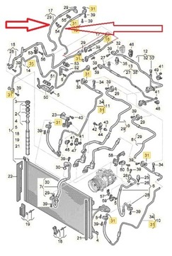 ТРУБКА КОНДИЦИОНЕРА ВОЗДУХА AUDI Q7 4L 05-15 PORCHE CAYENNE 7L 3.0 4.2 3.6