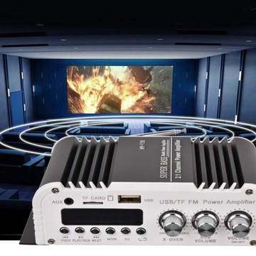 Hy?118 2.1ch radio hifi fm super bas samochodowy wzmacniacz audio sd usb