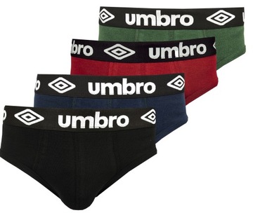 Slipy UMBRO męskie majtki bielizna klasyczne 95% bawełna 4-PAK - 2XL