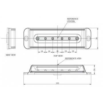 LAMPY STROBOSKOP LED 6 blue POLICJA 12V ORYGINAŁ