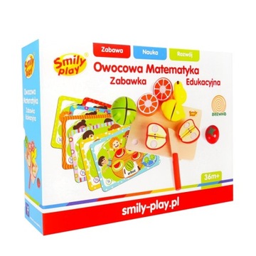 OWOCOWA MATEMATYKA EDUKACYJNA GRA DREWNO