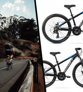 MTB 24 ROMET RAMBLER DIRT ГОРНЫЙ ВЕЛОСИПЕД SHIMANO С ОСВЕЩЕНИЕМ И СВОБОДНОЙ ПОДСТАВКОЙ