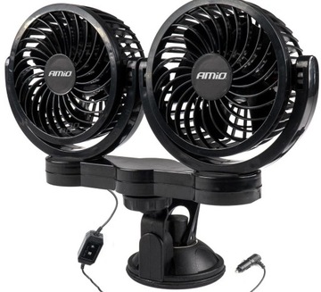 WIATRAK WENTYLATOR NA PRZYSSAWKĘ KAMPER TIR 24V