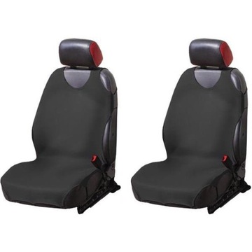 POKROWCE SAMOCHODOWE NA FOTELE PRZEDNIE KOSZULKI GRAFITOWE 2 SZT/KPL