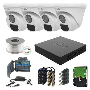 Zestaw do monitoringu 4 kamery FHD 2Mpx aplikacja
