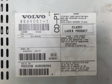 8696051, RADIO radio 8696051 VOLVO V50 | thumb 1