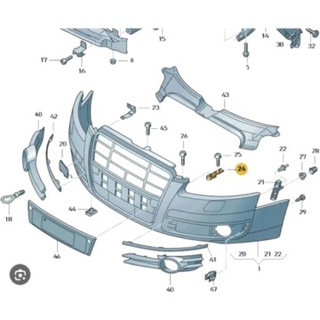 AUDI A6 C6 04-11 KPL x2 stoßstangenhalterung links + rechts Halter Halter der Stoßstange vorne | thumb 2