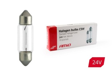 ŻARÓWKA ŻARÓWKI 12V RURKA C5W 36MM RURKOWE 10 sztuk MOCNE I TRWAŁE