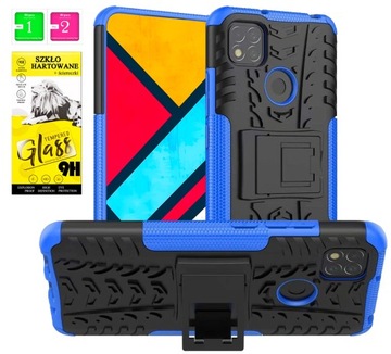 Etui Pancerne ARMOR MOCNE Plecki Case POKROWIEC + SZKŁO do Xiaomi Redmi 9C