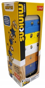 Klocki drewniane KOLOROWA WIEŻA MINIONKI TREFL nowe