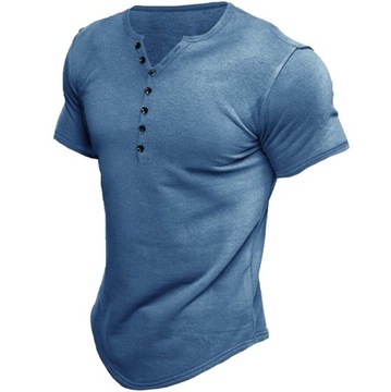 Wygodny I Modny: Bawełniany T-shirt Henley Dla Wymagających Mężczyzn
