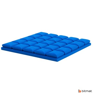 Акустическая шумоизоляционная пена КОСТКА синяя панель 50х50х5 для студии