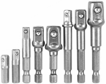 ПЕРЕХОДНИКИ ДЛЯ ОТВЕРТОК НАСАДКИ 1/4 3/8 1/2
