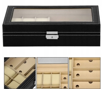 КОРОБКА-КОРОБКА-ОРГАНИЗАТОР ДЛЯ ЮВЕЛИРНЫХ ЧАСОВ, ОЧКОВ