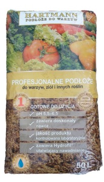 ZIEMIA PODŁOŻE PROFESJONALNE DO POMIDORÓW WARZYW ZIÓŁ 50L