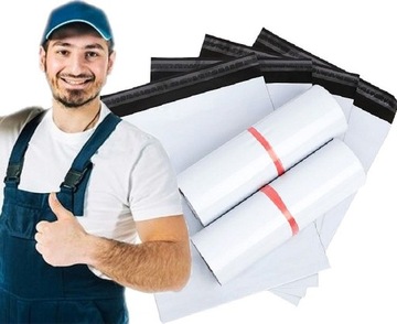 FOLIOPAKI KURIERSKIE A3 FOLIOPAK 310x420mm KOPERTY FOLIOWE BIAŁE 100 szt