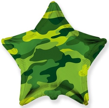 BALON FOLIOWY GWIAZDKA MORO ZIELONA 45 CM GWIAZDA