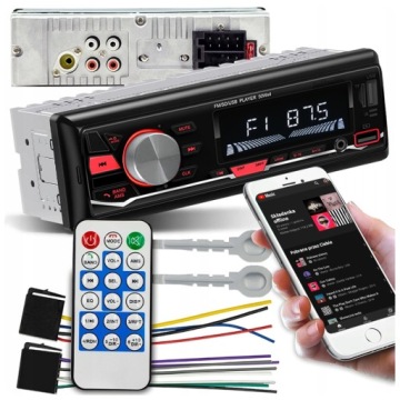 Radio do auta 1DIN Bluetooth USB SD AUX MP3 mikrofon pilot zestaw audio