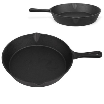 PATELNIA ŻELIWNA 25cm IDEALNA DO SMAŻENIA DUSZENIA