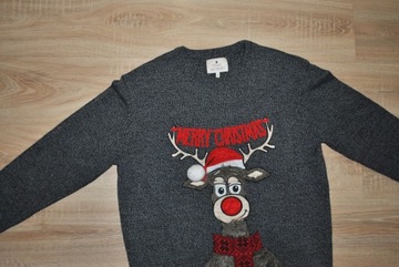 NEXT świąteczny sweter RENIFEREK ŚWIĘTA r. XXL BDB