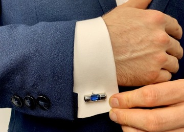 Запонки с узором BLUE LEVEL