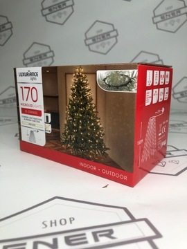 LAMPKI CHOINKOWE ŚWIĄTECZNE NAKŁADANE SOPLE 170 LED ZEW/WEW CIEPŁE +GRATIS