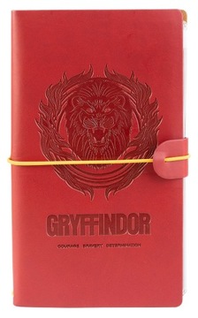 Notes skóra A6 Harry Potter Gryffindor 80k czystych i w kropkowaną linie na