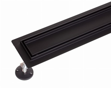 Garmand łazienkowy odpływ liniowy czarny 800
