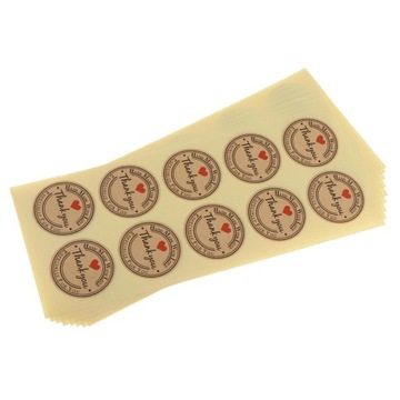 9 arkuszy naklejek z podziękowaniami Papier do pakowania prezentów 1
