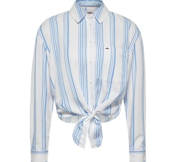 Tommy Jeans koszula Front Stripe Shirt niebieski M