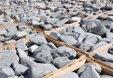 Галька Крокала Акрон 10-40 см Серый Каменный Валун 20кг