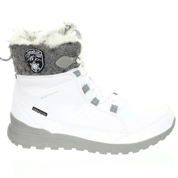 Białe śniegowce damskie niskie z futerkiem buty zimowe ROZ. 37