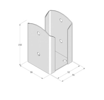 PODSTAWA SŁUPA DO ŁĄCZENIA SŁUPÓW Z BETONEM 9cm