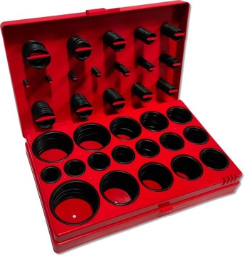 НАБОР МЕТРИЧЕСКИХ МАСЛОСТОЙКИХ УПЛОТНИТЕЛЬНЫХ КОЛЬЦЕВ 419 ШТ.