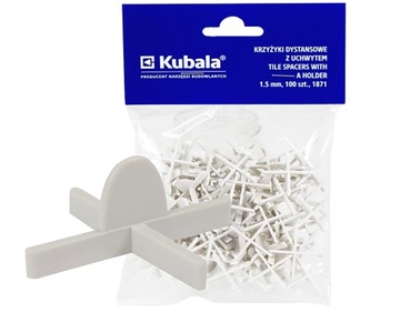 KUBALA Krzyżyki DYSTANSOWE Z UCHWYTEM 1,5mm 100szt