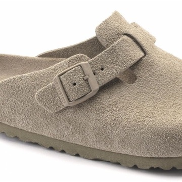 Beżowy Zamsz Buty Klapki Birkenstock r.41