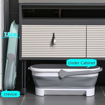 Большое плоское ведро для уборки, плоская швабра, большое складное ведро для швабры.