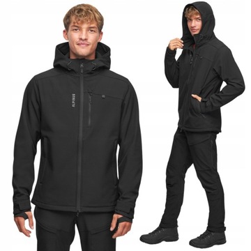ALPINUS KURTKA SOFTSHELL MĘSKA PRZECIWDESZCZOWA WIATROODPORNA MEMBR. 8.000