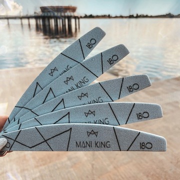 Пилочка для ногтей Mani King Crescent Boat 180/240 Маникюр Педи 100шт