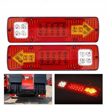 LED PARA LAMPY TYLNE DO PRZYCZEPKI 12V Z STRZAŁKA