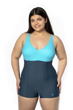 1023 strój kąpielowy jednoczęściowy damski z nogawką HIT 4XL