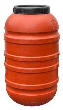 BECZKA PLASTIKOWA 220L SPOŻYWCZA ATEST CEGLANA TWARDA SPOŻYWCZA